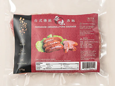台灣味 台式香腸 原味 Taiwanese Sausage Original 375g x 28