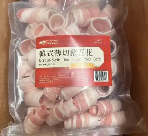 [4110014] Korean-Style Thin Sliced Pork Belly Bagged 1.6mm 韓式薄切豬五花 （袋裝）1lb