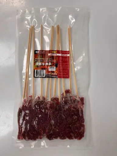 [4130008] 火鍋串串 不辣嫩牛肉 Marinated Beef for Hotpot 200g